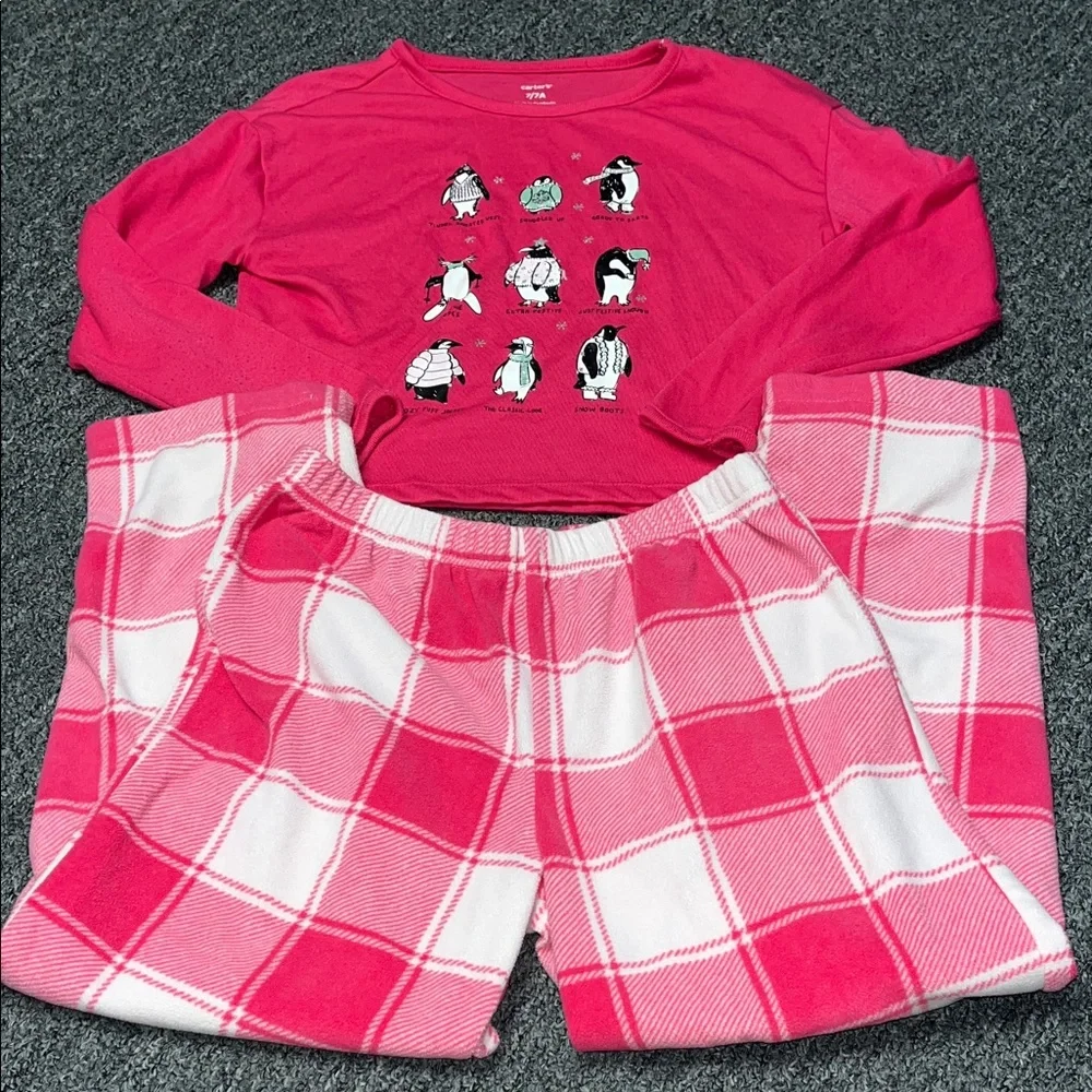 Carters Girls Penguin Pajama Set